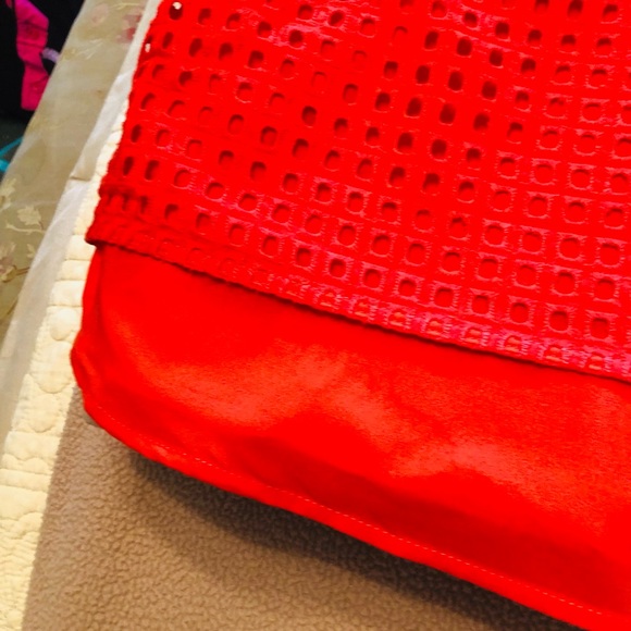 J . Crew Woman’s Size 12 Poppy Red eyelet top - Picture 4 of 15